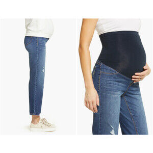 1822 denim women's Maternity Jeans Over The Bump Ankle Straight Leg size 4/27